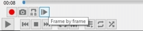 VLC play frame by frame automatically.