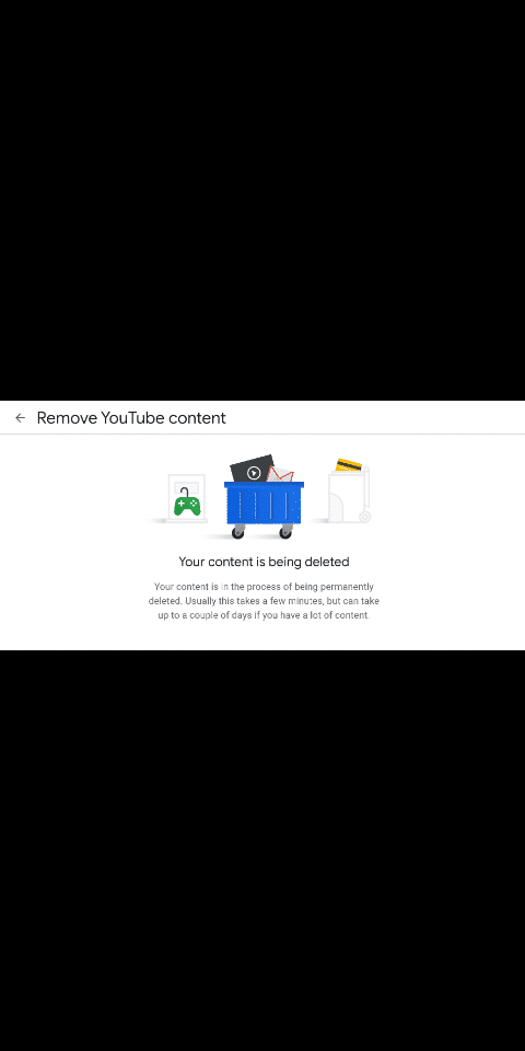 Delete a YouTube channel and thrown to bin.