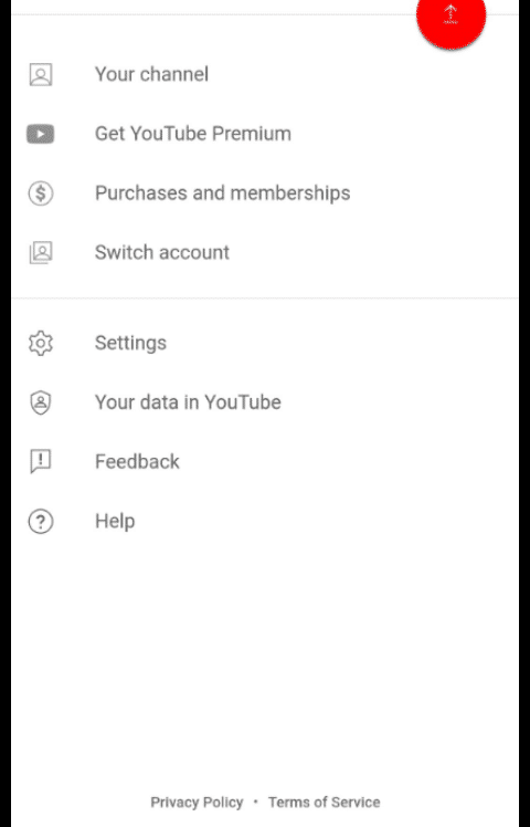 Section of YouTube where you can sign in on your YouTube account.