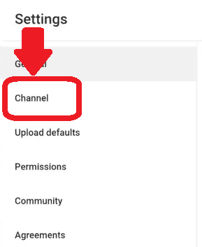 "Channel" on studio.youtube.com