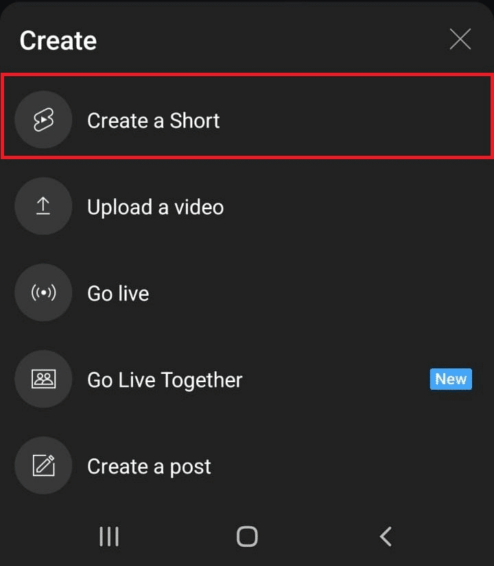create a short option