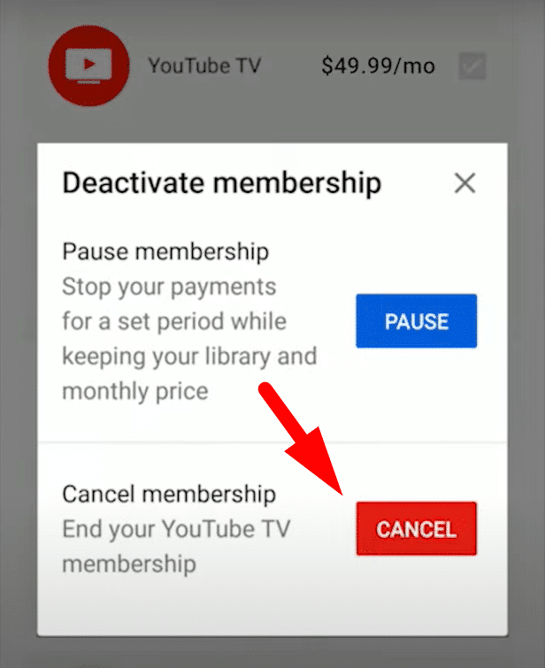 How to cancel or pause your   TV membership